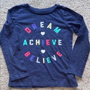Kids Dream Achieve Believe Navy Shirt